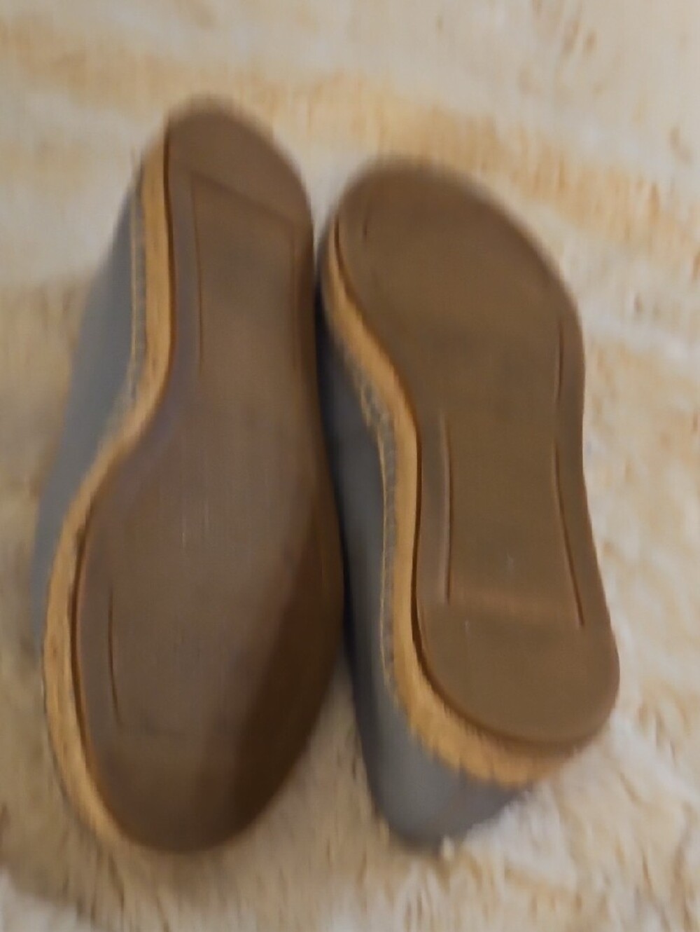 Tory Burch Two-Tone Leather Espadrille Slip-Ons in Light Blue and White - Picture 4 of 4